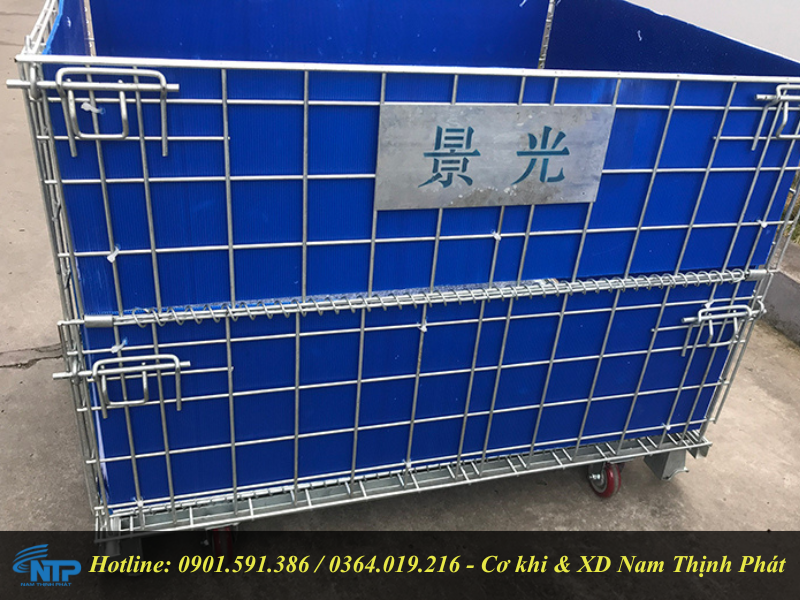 Xe đẩy hàng có lưới bảo vệ